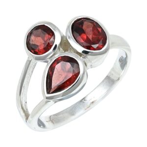 JewelForce Garnet Gemstone Band Ring Men & Women Band Ring All Size Band Ring 925 Sterling Silver Band Ring Gift Item Handmade Jewelry JSR-1154A_US5.5