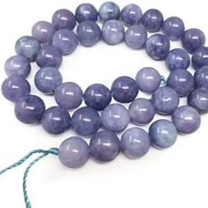 1 Strand Adabele Natural Opaque Tanzanite Quartz Healing Gemstone 8mm Loose Round Stone Beads (44-47pcs Total) for Jewelry Making GH1-8