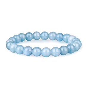 Crystal Vibe Natural Aquamarine Bracelet – Healing Stone Soothing Bracelet – Bring Positive Energy – Aquamarine Crystal Bracelet for Everlasting Joy