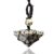 Dalmatian Jasper Necklace Crystal Jewelry for Men Women : Stylish Natural Gemstone Men Jewelry, Unique Women Men’s Necklace with Crystal Stone Holder Necklace Pyramid (Black Macrame)