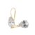 14K Gold Clear White CZ Earrings – Solid Yellow Gold Gemstone Drop Earrings, Dainty 7x10mm Teardrop Stone, Clear Cubic Zirconia Gem, Delicate Handmade Classic Elegant Birthday Jewelry Gift for Women
