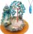 Waterfall Burner, Crystal Tree Backflow Incense Holder, with 30 Incense Cones, 30 Incense Stick, 1 Healing Crystal Necklace, Aromatherapy Anxiety Relief Items, Mom Gifts for Christmas